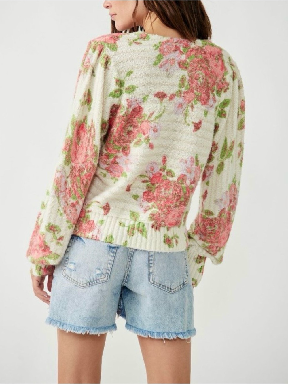 NWT FREE PEOPLE BED OF ROSES SWEATER SIZE SMALL!! SO CUTE!!! - Picture 3 of 8